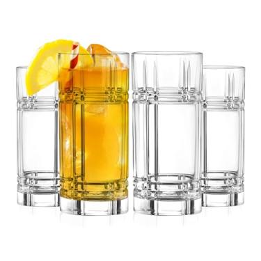 Imagem de Barski Copos Highball de cristal europeu - Copos seguros para lava-louças, para água, suco, vinho, cerveja e coquetéis - Adequado para uso diário e ocasiões especiais conjunto de 113