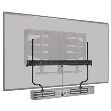 Imagem de Sanus Suporte de barra de som para suporte de TV - ajuste de altura e profundidade, se move em sincronia com a TV, suporta barras de som de até 9 kg - SASB1-B1