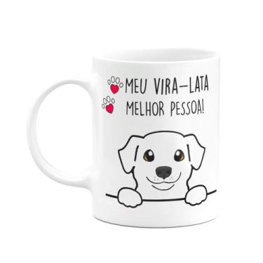 Imagem de Caneca Dog - Meu vira-lata branco, melhor pessoa! - JPS INFO