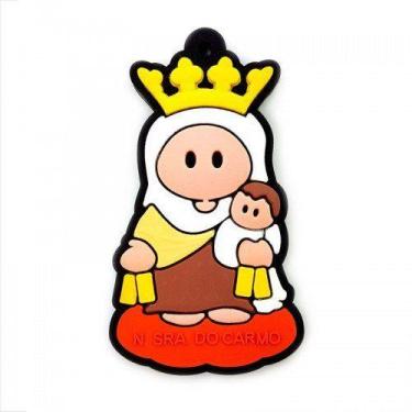 Imagem de Chaveiro emborrachado Nossa Senhora do Carmo - Lírio do vale