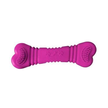 Imagem de Brinquedo Furacão Pet Osso Bone Rosa para Cães - Tamanho P
