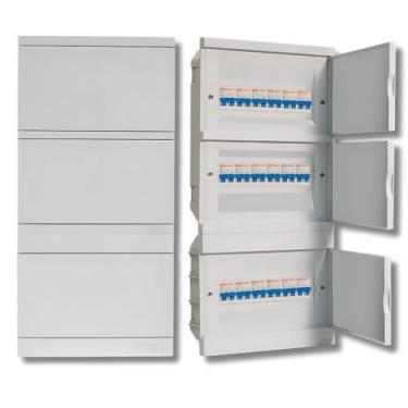 Imagem de Quadro De Distribuição Para Embutir Sem Barramento Para 36 Disjuntores