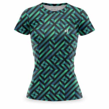 Imagem de Blusa Feminina Academia Estampada Fitness Caminhada Treino Corrida Cam