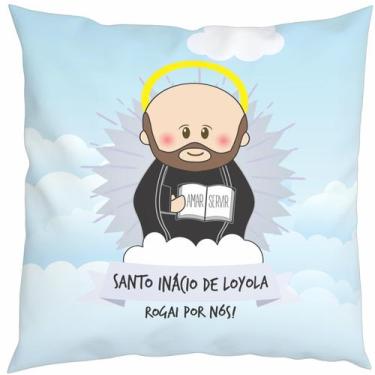 Imagem de Almofada Com Enchimento Oração Santinhos Santo Inácio de Loyola - Core