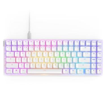 Imagem de NZXT Teclado para jogos Function Mini TKL – KB-002NW-US Swift Optical Switches – Hot-Swappable – RGB Backlit – Placa superior de alumínio – Espuma de amortecimento de som – Branco