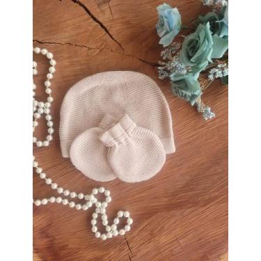 Imagem de Touca e Luva Bebe - locomotiva, Areia