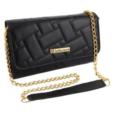 Imagem de Bolsa Feminina Clutch Carteira Alça com Corrente e Divisória - Selfie 