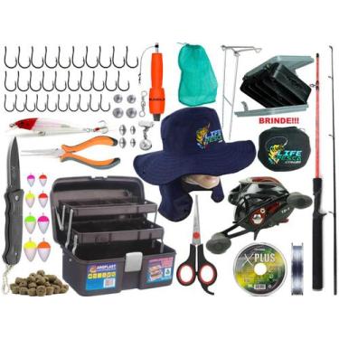 Imagem de Conjunto Vara 1,50m 12Kg + Carretilha + Linha Multifilamento (Ref. 29)