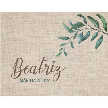 Imagem de Necessaire Tecido Personalizada com Nome Impermeável Bolsa Feminina Pr