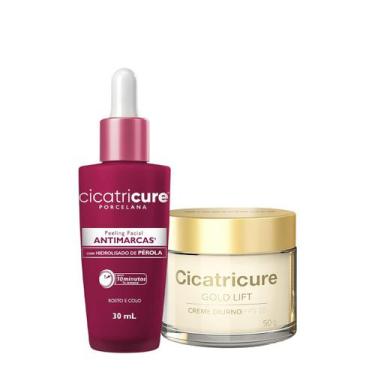 Imagem de Kit Cicatricure Porcelana Peeling Gold Lift Diurno Sérum Creme (2 prod
