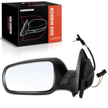 Imagem de A-Premium Espelho retrovisor manual do lado do motorista - compatível com Volkswagen Jetta 1999-2005, Golf 1999-2006 - Espelho retrovisor externo dobrável manual aquecido preto - Substituição #