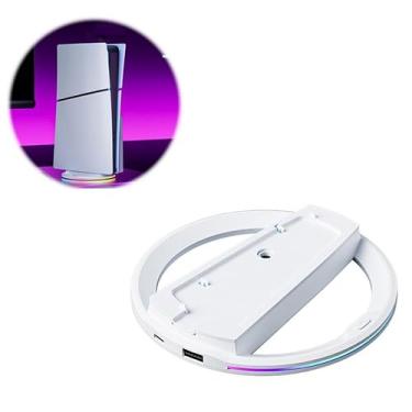Imagem de Suporte vertical universal RGB lâmpada colorida adequada para console PS5 PRO Slim/PS5 acessórios de jogos com base antiderrapante