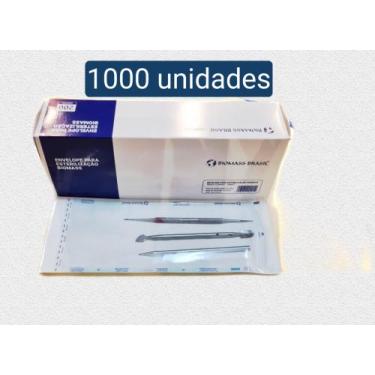 Imagem de 1000 envelopes Auto Selante 9X23cm autoclave esterilização - PROFLEX