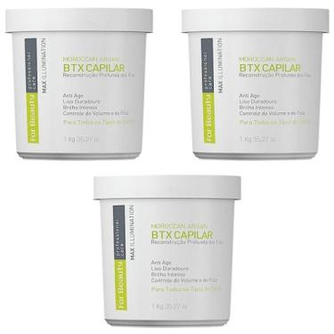 Imagem de Kit 3 BTX Capilar Botox Moroccan Argan Oil For Beauty 1Kg