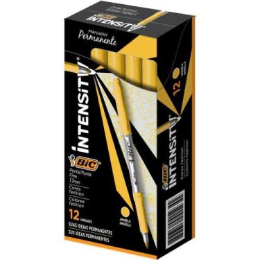 Imagem de Pincel Marcador Permanente BIC Marking Fashion 1.1MM Amarelo - Caixa c