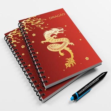 Imagem de Caderno Universitário 96fls Horóscopo Chinês Dragão - Premium