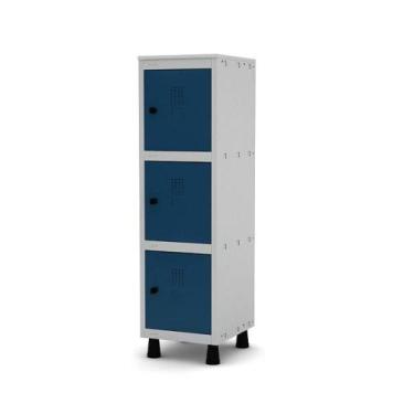 Imagem de Mini Armário Guarda Volume Locker Roupeiro 1 Vão 3 Portas MGRP501/3 Ci