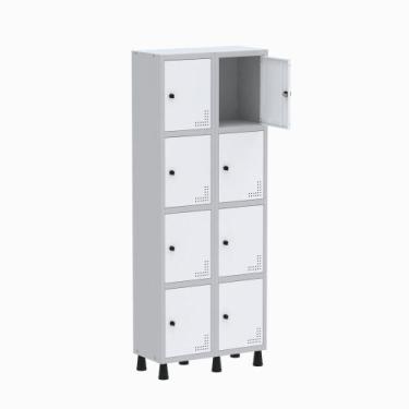 Imagem de Armário Guarda Volume Locker Roupeiro 2 Vãos 8 Portas GR302/8 Light Ci