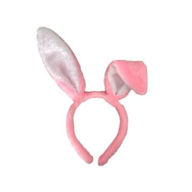 Imagem de Orelha De Coelho Rosa Pascoa Tiara Pelucia Fantasia - RT