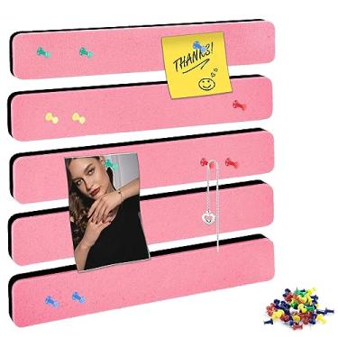 Imagem de Quadro de avisos de cortiça para paredes quadro de cortiça para quadros de pinos de escritório para paredes (rosa)