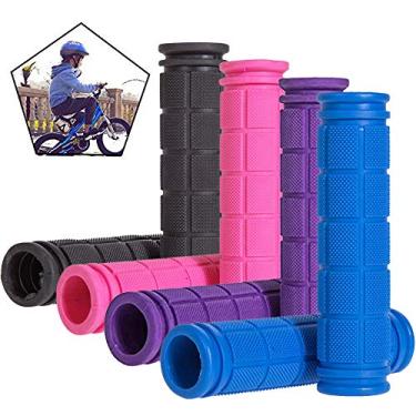 Imagem de Rocutus 4 pares de manoplas de bicicleta para guidão de bicicleta, punhos de borracha antiderrapante, perfeitos para scooter cruiser triciclo cadeira de roda mountain road bicicleta dobrável urbana