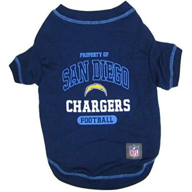 Imagem de CAMISETA DE PET para cães e gatos – Camiseta para cães NFL LOS ANGELES CHARGERS, P – Camiseta mais fofa para o filhote esportivo real