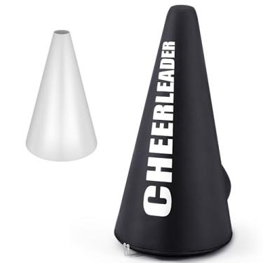 Imagem de Dansydaisy Bolsa para líder de torcida Megafone, bolsa de armazenamento de megafone com tecido Oxford 600 Denier e alça de ombro ajustável para futebol, basquete, baile, time, festa, dança, clube,