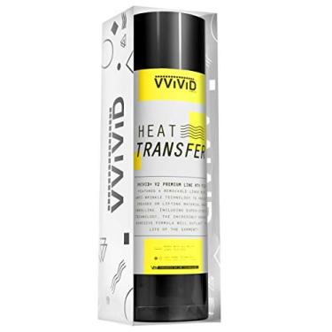 Imagem de VVIViD V2 Powerplay filme de vinil de transferência de calor linha premium HTV 3 pés por 1 metro rolo, Preto, 3ft x 1ft, 1