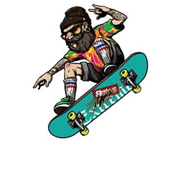 Imagem de Skater Skateboarding: Notizbuch DIN A5 Liniert 120 Seiten Opa Skate Skaten Skateboard Sk8 Sport Ollie Cool Witzig Geschenkidee & Weihnachten Reise ... Planer Tagebuch Notizheft Notizblock