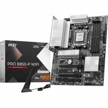 Imagem de MSI Placa-mãe WiFi PRO B850-P, ATX - Suporta processadores AMD Ryzen 9000/8000/7000, AM5 - DDR5 Memory Boost (8200+ MT/s OC), PCIe 5.0 x16 e 4.0 x16, M.2 Gen5, Wi-Fi 7, LAN 5G
