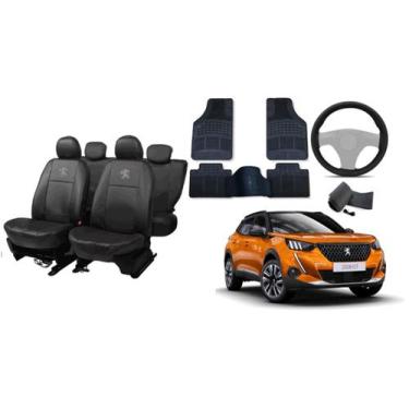 Imagem de Jogo capa couro Peugeot 2008 21-24 + tapete antiderrapante - aero prin