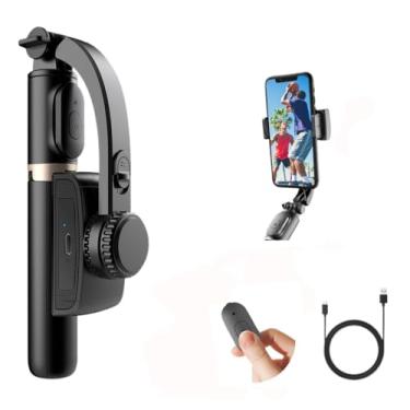 Imagem de Gimbal estabilizador celular pau de selfie profissional suporte para gravação Smartphone tripé Fotos