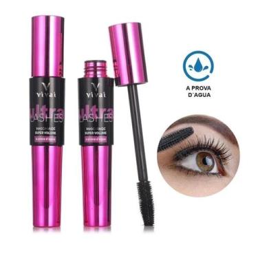 Imagem de Máscara de Cílios preta a prova dágua Ultra Lashes Vivai rímel mascara