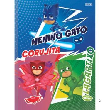 Imagem de Caderno Brochura Pequeno 1/4 Cd 80fls Pj Masks Capa Sortida - Sao Domi