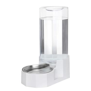 Imagem de RIZZARI Bebedouro automático de aço inoxidável com gravidade 9L, alimentador de água angular com bordas, seguro e grande capacidade, adequado para cães e gatos pequenos e médios (9L com filtro