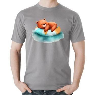Imagem de Camiseta Algodão Ursinho Teddy Relaxando Na Piscina - Foca na Moda, Ci