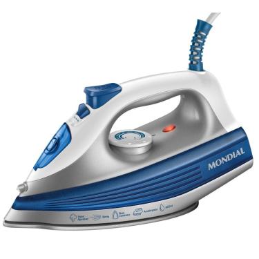 Imagem de Ferro a Vapor Mondial FVN-01-BL 1200W Branco/Azul 220V