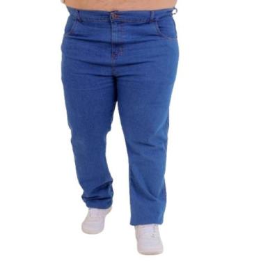 Imagem de Calça Jeans Masculina Plus Size 48-64 Elastano  - Karha Jeans, Azul cl