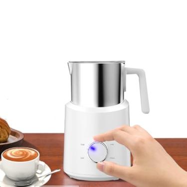 Imagem de Vaporizador e vaporizador de leite elétrico de 500 W, funções 4 em 1 com controle de temperatura de 65+/-5°℃/141+/41℉, fabricante de espuma quente e fria para leite com chocolate quente