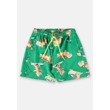 Imagem de Short Infantil para Menino em Microfibra Up Baby, Verde, P