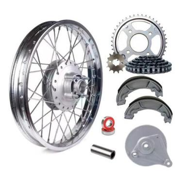 Imagem de Roda Aro Traseira Cg Fan 125 09/18 Espelhos/Relação/Lonas