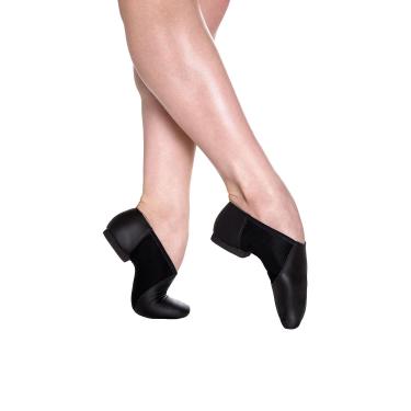 Imagem de Botinha Jazz em Couro c/Stretch, Sola em Camurça, Só Dança F56A, Preto, C, 35