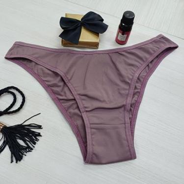 Imagem de Calcinha Tanga Clássica Feminina Clamar em Microfibra 3718, GG, Satin