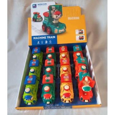 Imagem de Brinquedo Infantil Trem Machine Cars Transformer Caixa Com om 12 Peças.