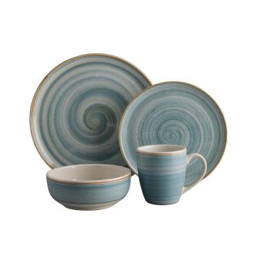 Imagem de Aparelho De Jantar 16 Peças Cerâmica Caoba Azul