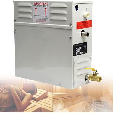 Imagem de Kit gerador de sauna a vapor com drenagem automática 4,5KW - 21KW 220V / 380V para uso comercial doméstico, adequado para sauna/banho/SPA, com display digital LED para espaço de 3-20m3 -