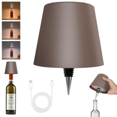 Imagem de Hoide Lâmpada de garrafa sem fio 2025 – Luzes de LED para garrafas de bebidas e vinho, abajur sem fio, luz superior de garrafa de uísque, kit de luz noturna com tampa de garrafa, recarregável em 3