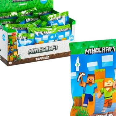 Imagem de Mine Craft Pacotinhos Surpresa, 1 pacotinho surpresa, Coleção com 24 Figuras Colecionáveis, Personagens Icônicos do Jogo
