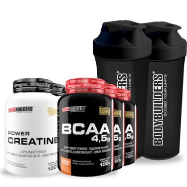Imagem de Kit 3x Power Creatina 100g + 3x BCAA 4,5 100g + 2x Coqueteleiras - Bodybuilders