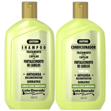 Imagem de Kit Gota Dourada Fortalecimento Antiqueda Shampoo + Condicionador 430m